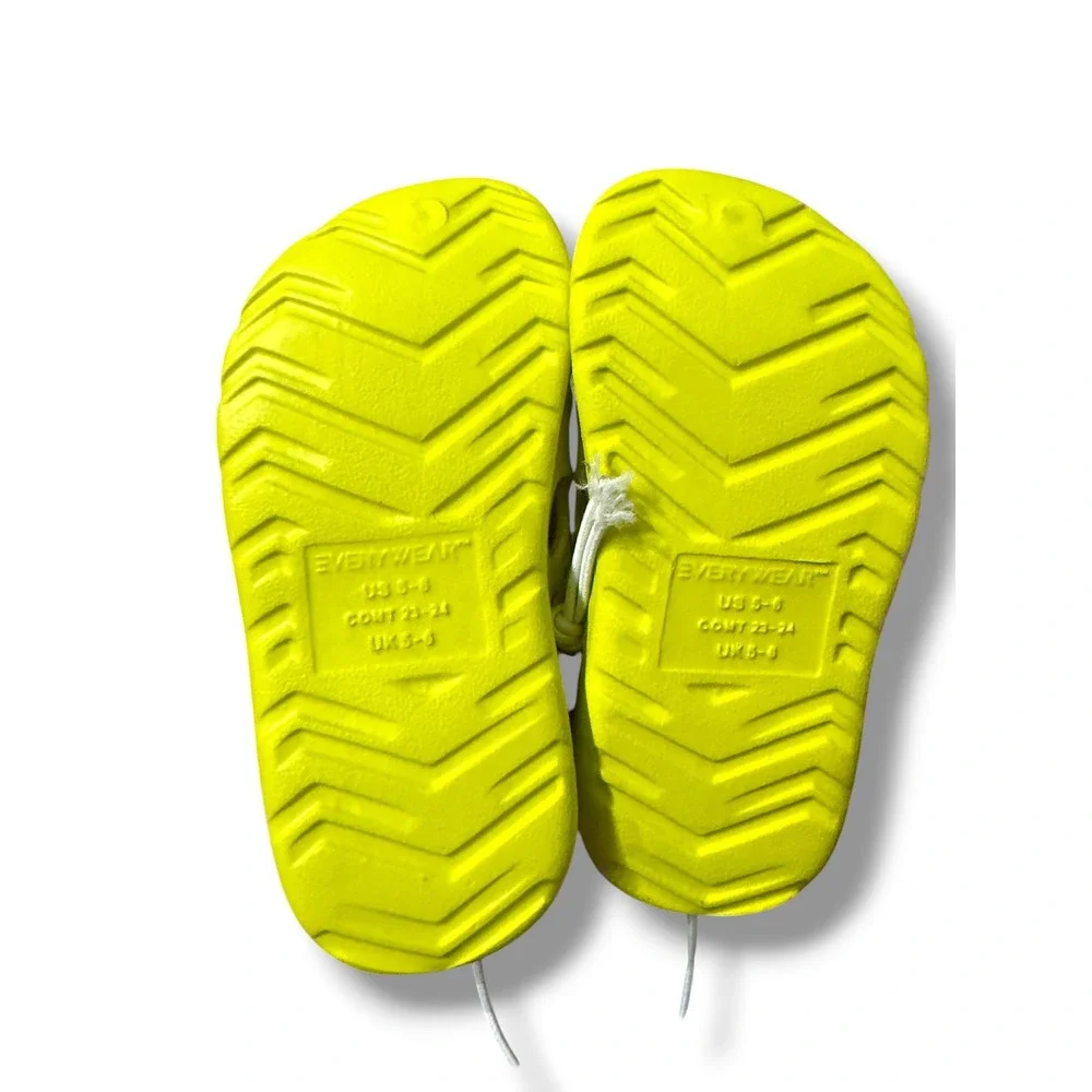 Totes Everywear Clog Sandals‎ Toddler 5-6T Neon Yellow Waterproof Slip On NEW